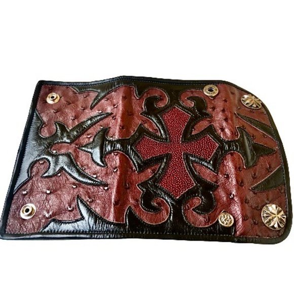 Travis Walker Vintage 90's Exotic Leathers Wallet Cross Design - Picture 8 of 16